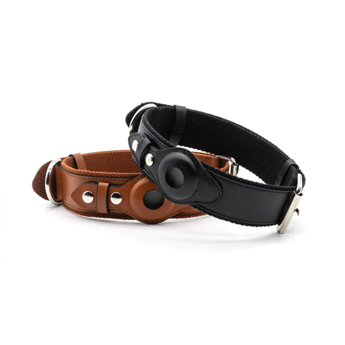 Collar de Cuero para Perro compatible con AirTag